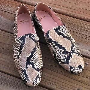 J. Crew embossed leather loafers